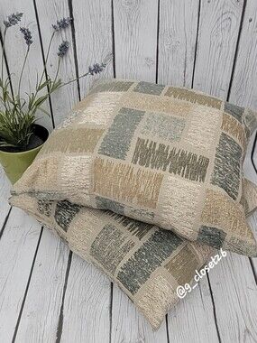 2 Basketweave Textured Throw Pillows